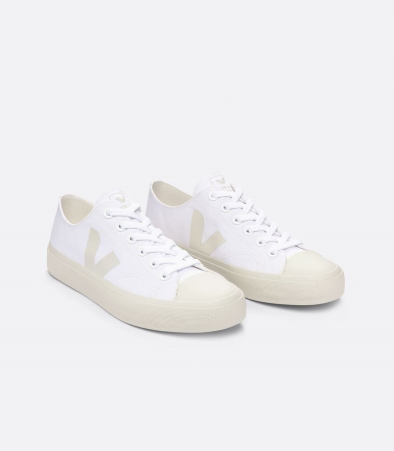 Women's Veja Wata II Low Canvas Low-Top Sneakers White | MLY7627ZU