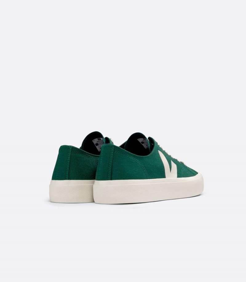 Women's Veja Wata II Low Canvas Poker Low-Top Sneakers Green | RSY4475UJ