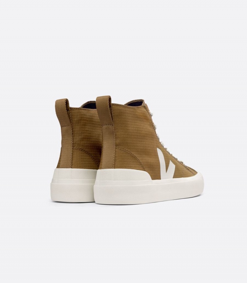 Women's Veja Wata II Ripstop High-Top Sneakers Brown White | DDC4797VC